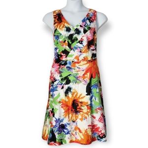 NWOT Signature Robbie pink orange blue green purple yellow fit & flare d…